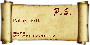 Patak Solt névjegykártya